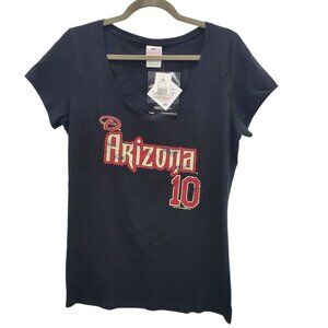 MLB Genuine Merchandise Arizona Diamondback #10 Upton Babydoll Tee NWT Ladies XL